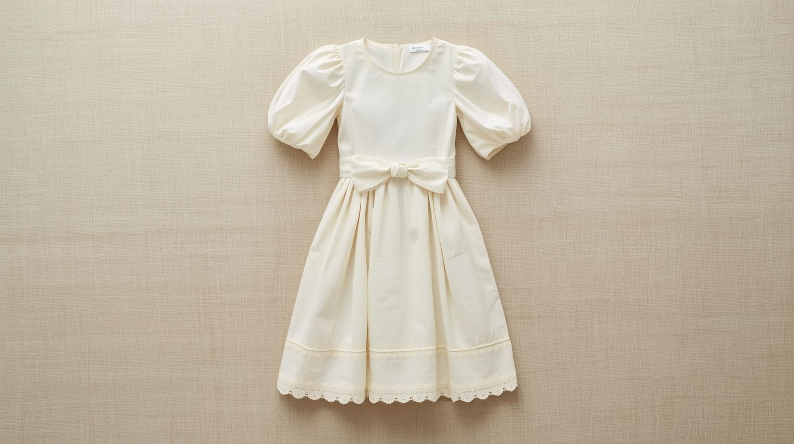 Cream Cotton Midi Dress