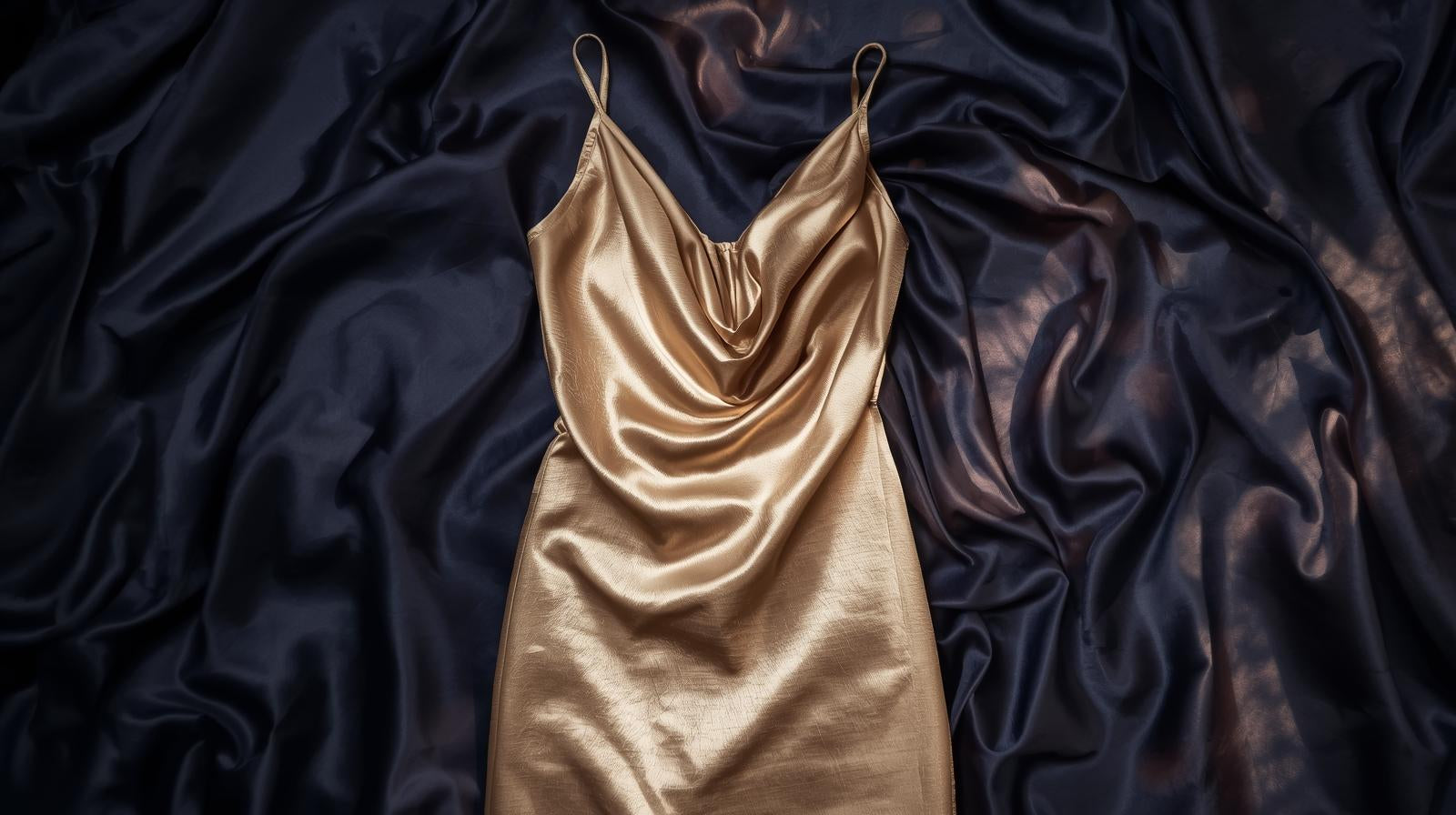 Metallic Champagne Slip Dress