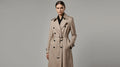 Taupe Minimalist Trench Coat